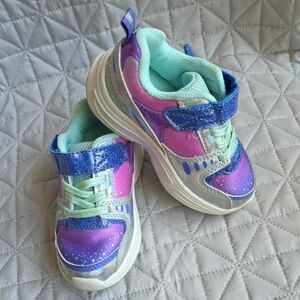 Athletic Works Purple, Pink & Mint Light-Up Kids Sneakers